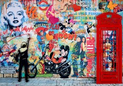 Wow by Uri Dushy - Mixed Media on Aluminium sized 47x33 inches. Available from Whitewall Galleries